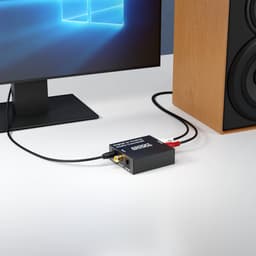 AdroitGoods Digitaal naar Analoog audioconverter - 192 kHz Audio Adapter voor Toslink naar RCA R/L - Met Optische Kabel en Voedings Adapter — thumbnail 3
