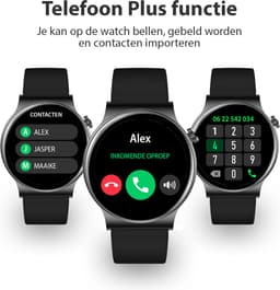 OOQE WATCH CS PRO - Smartwatch Heren en Dames | Geschikt voor iOS en Android | Full HD | Notificaties | Gezondheidsanalyse | Sportanalyse | GPS Koppeling | Bellen | Muziek/Audio Luisteren | Spelletjes | Ergonomisch | Nederlandstalig | Grijs — thumbnail 5