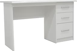 Bureau 120 cm met lades – compact wit bureau met opbergruimte — thumbnail 2