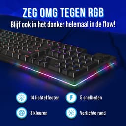 Gaming Keyboard Mechanisch - Afneembare Cover - Letters Vervagen Niet - Toetsenbord - RBG LED Verlichting - Zwart — thumbnail 4