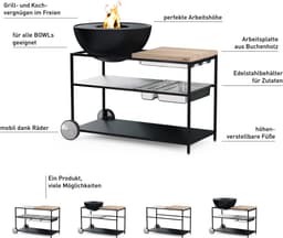 Höfats - Fire Kitchen Buitenkeuken - Staal - Zwart - — thumbnail 3