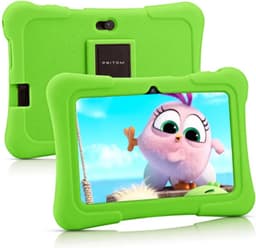 PRITOM Kindertablet – Tablet vanaf 3 jaar – Quad Core Processor - 7 inch Kids Tablet – Andriod 10 – 32 GB – WiFi – Bluetooth – Standaard Educatieve Software Geïnstaleerd – Ontspannend & Leerzaam – Groen — thumbnail 1