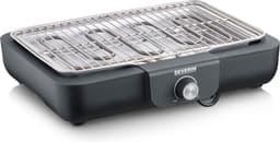 Severin PG 8554 - Electrische Tafel BBQ Grill - 2300 W - 230 °C - Grillrooster - Zwart Roestvrijstaal — thumbnail 4