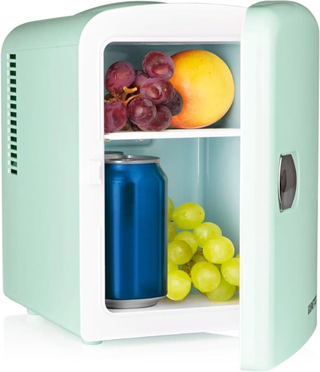 Skincare Beauty Fridge – Mini Koelkast – Minibar – Koelen en Verwarmen - Huisverzorging & Levensmiddelen – Retro Design – Mint — afbeelding 1