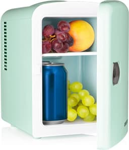 Skincare Beauty Fridge – Mini Koelkast – Minibar – Koelen en Verwarmen - Huisverzorging & Levensmiddelen – Retro Design – Mint — thumbnail 1