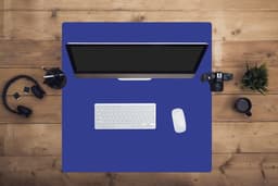 Muismat - Muismat xxl - Mousepad - Muismat blauw - Blauw - Effen - Muismat xl - Gaming muismat - 80x80 cm - Bureau onderlegger - Bureaumat - Muismat xxl blauw - Muismatten — thumbnail 3