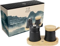 Peugeot Bali Fonte Peper- En Zoutstel 8 cm - Zwart/hout - Gietijzer — thumbnail 2