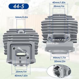 SnelShoppen - Tunejoy Cylinder Grasmaaier Set 44mm - Piston, Cilinder, Brush Cutter Onderdelen voor 49cc Motor - Krachtige en Duurzame Tuinaccessoires — thumbnail 5
