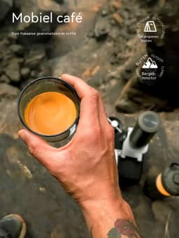 HiBREW Portable Espresso Coffee Machine for Car & Home Camping Coffee Maker Fit Nespresso Dolce Capsule Powder H4C — thumbnail 3