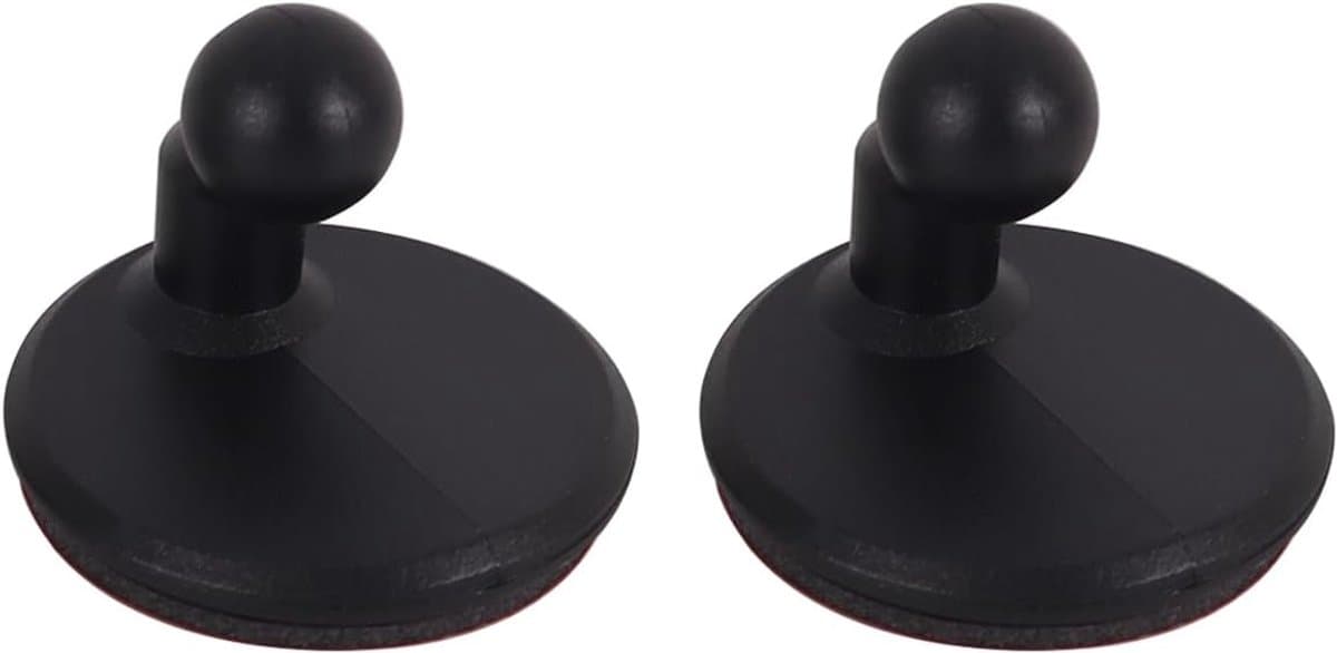 SnelShoppen - 2 stuks Zelfklevende DashCam Balhouder - Universele Houder voor Dashboardcamera met Laag Profiel - Zwart - Geschikt voor Diverse Modelle — afbeelding 1
