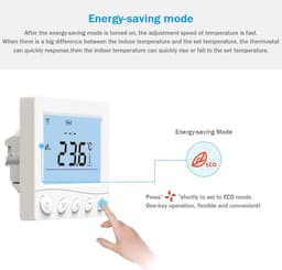 Intelligente Thermostaat - Wifi Thermostaat - Energie Besparen - Programmeerbaar Display - 3.2 Inch - Zwart — thumbnail 5