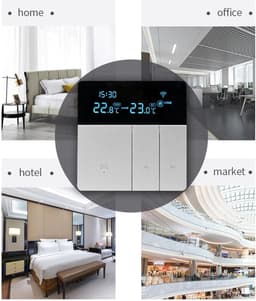 Slimme Thermostaat - Programmeerbare Regelaar - Comfortabel Wonen - Nauwkeurige Vloerregeling - AC 90-240V - Grijs — thumbnail 3
