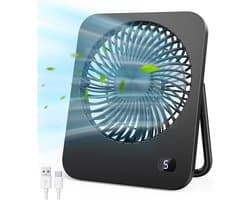 Tafelventilator Stil – USB Ventilator Zonder Accu – 5 Snelheden – 180° Verstelbaar – Zwart