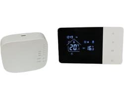 Slimme Thermostaat - Temperatuurregelaar Ketel - Energie Besparen - Wekelijks Programmeerbaar - 371 Gram - Wit