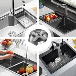 Gootsteenbekerwasser - Glazen spoeler Bekerreiniger - Keuken schoonmaken - Snelle automatische reiniging - 125 cm - Zilver — thumbnail 3