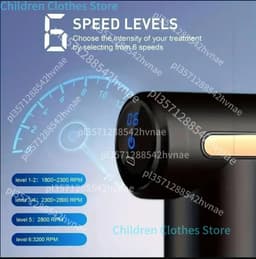 Novyro Living - massage gun - spiermassage pistool - mini - sport en relax - zwart - 6 speed levels - lichtgewicht - herstel — thumbnail 2