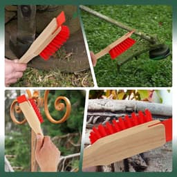 Grasmaaier Dek Schraper - Reinigingsborstel Maaidek - Onderhoud Gazonmachine - Roestwerende Coating - 405 cm - Hout — thumbnail 2