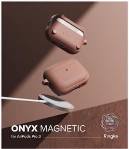 Ringke Onyx Magnetic Hoesje Geschikt voor Apple AirPods Pro 3 - Roze — thumbnail 3