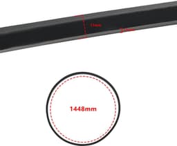 Dailygoods- Aandrijfriem Rubberen - Binnenomtrek 1448 mm - Breedte 17 mm - Dikte 11 mm - Compatibel met Countax - Geschikt voor motor tot 42 inch - Tuinmachine Riem — thumbnail 5