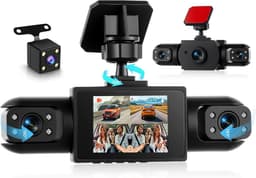 SnelShoppen - 4-Kanaals Dashcam met 360 Graden Beeld, FHD 1080p, IR Nachtzicht, 2 Inch Display, Auto Camera voor Voor, Achter, Links en Rechts - Parke — thumbnail 1