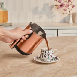 Karaca Hatır Neo Inox Turks Koffiezetapparaat – 735W – 300 ml – Elektrische Turkse Koffiemachine – RVS – Brons – 5 Kopjes — thumbnail 3