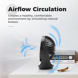 USB Tafelventilator - Stil - 3 Snelheden - Opvouwbaar - 360° Verstelbaar - Compact - USB Aangedreven - 17 cm — thumbnail 2