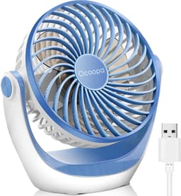 USB Bureauventilator - Stil - Mini Tafelventilator - 3 Snelheden - 360° Verstelbaar - USB Aangedreven - Opvouwbaar 17 cm — thumbnail 1