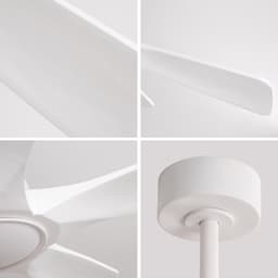 COVREO Plafondventilator met verlichting 42 inch wit, 5 houten bladen, 6 snelheden, afstandsbediening — thumbnail 2