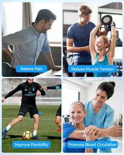 Mini Massage Gun - Spierontspanning Apparaat - Herstel Na Sport - 30 Snelheden LCD - 12.3 x 14.9 cm - Zwart — thumbnail 3