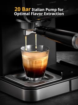 Espressomachine - Koffiezetapparaat - Thuis Barista - Automatische Melkopschuimer - 15 Liter Tank - Zwart — thumbnail 4