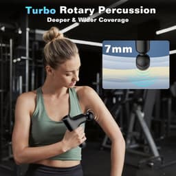 Spier massage apparaat - Percussie massage - Spierherstel na sport - Verlengbare handgreep - 39.5 cm lengte - Zwart — thumbnail 4