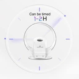 Bladloze Wandventilator - Tafelventilator - Thuis Koelen - 120° Verstelbaar - 26 Watt - Zwart — thumbnail 1