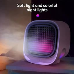 Mobiele airconditioning, draagbare luchtkoeler, 3 snelheden, mini-airconditioning met ledlicht, mini-airconditioner zonder afvoerslang, luchtkoeler, geschikt voor slaapkamer, kantoor — thumbnail 3