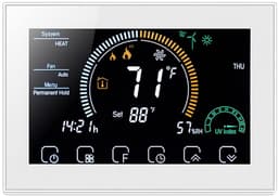 Digitale Thermostaathoes - Slimme Kamerthermostaat - Energie Besparen - Wekelijkse Programmering - 8 inch Display - Wit — thumbnail 1