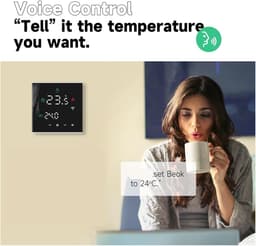 Slimme Thermostaat - Vloerregelaar - Comfort Verwarmen - App Afstandsbediening - 86x86 mm - Wit — thumbnail 5