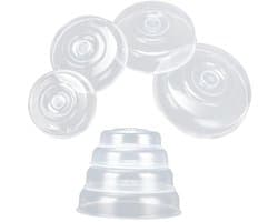Dailygoods- Voedselafdekkingen Set van 8 - Kunststof Plaatafdekkingen - Hittebestendig - Stoomventilatiegat - Maten 14/17/20/23 cm - Transparant PP-plastic - Magnetronhoezen