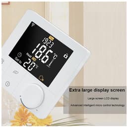 Digitale Thermostaat - Slimme Regelaar - Verwarming Instellen - App Bediening Mogelijk - 80mm x 80mm - Wit — thumbnail 3