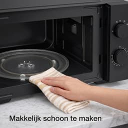 Jensaro Luxe Compacte Magnetron 20 Liter - 700W - Solo Magnetron met Draaiplateau - Mechanische Bediening & Ontdooifunctie - Zwart — thumbnail 2