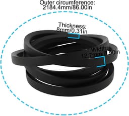 Dailygoods - Transportband 2184.4mm voor Grasmaaier, Compatibel met Mountfield 1643H-SD Twin — thumbnail 5