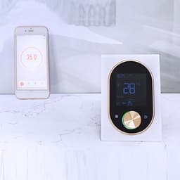 Slimme Thermostaat - Digitale Temperatuurregelaar - Huis Verwarming - Touchscreen Bediening - 86x86 mm - Wit — thumbnail 4