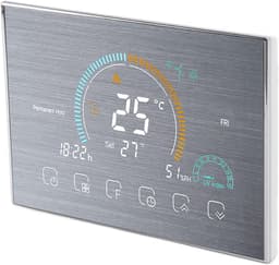 Slimme Thermostaat - Programmeerbare Thermostaat - Energie Besparen - Weersvoorspelling UV - 15 mm - Zilver — thumbnail 1