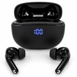 Kiraal Sonic Pro 2 - Draadloze Oordopjes - Bluetooth 6.0 - Noise Cancelling ANC & ENC - Universeel voor iPhone en Android - Dual Device - Oplaadcase met LED Display - Touchbediening - Zwart — thumbnail 2