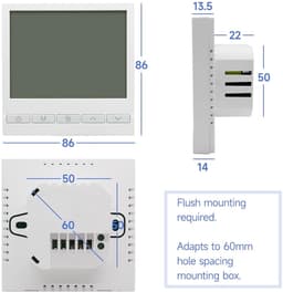 Slimme Thermostaat - Kamerthermostaat Verwarming - Energie Besparen - Wifi & Spraakbesturing - 3A 240V - Wit — thumbnail 5