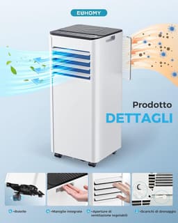 Mobiele Airco - Verkoeler Ventilator - Ruimte Koelen - Stille Werking 48dB - Tot 25m² - Wit — thumbnail 4