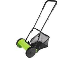 Mulcher handmatige grasmaaier - snijbreedte 30 cm - verstelbare snijhoogte 12-45 mm - SnelShoppen