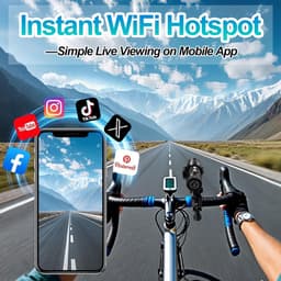Fiets/Motorfiets Helm-Dashcam - 1080P - Waterdicht - Live streaming via wifi - ShopVlot — thumbnail 2