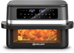 Dubbele Airfryer - 2x 6L / 12 liter - 2 manden - XXXL - Touchscreen - Kijkvenster - 8 programma's - 2950W — thumbnail 3