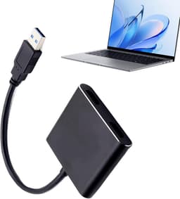 HD naar adapter - Weergaveconverter Monitorverbinding - Beeldoverdracht - Plug-and-play installatie - 1920 x 1080 - Zwart — thumbnail 1