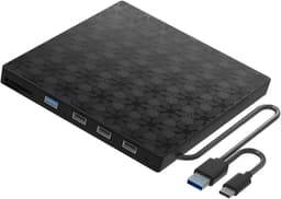 Externe Schijf Hub - Lezer Schrijver Docking Station - Data Overzetten - Brede Compatibiliteit - Standaard Formaat - Zwart — thumbnail 1