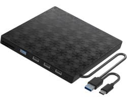 Externe Schijf Hub - Lezer Schrijver Docking Station - Data Overzetten - Brede Compatibiliteit - Standaard Formaat - Zwart